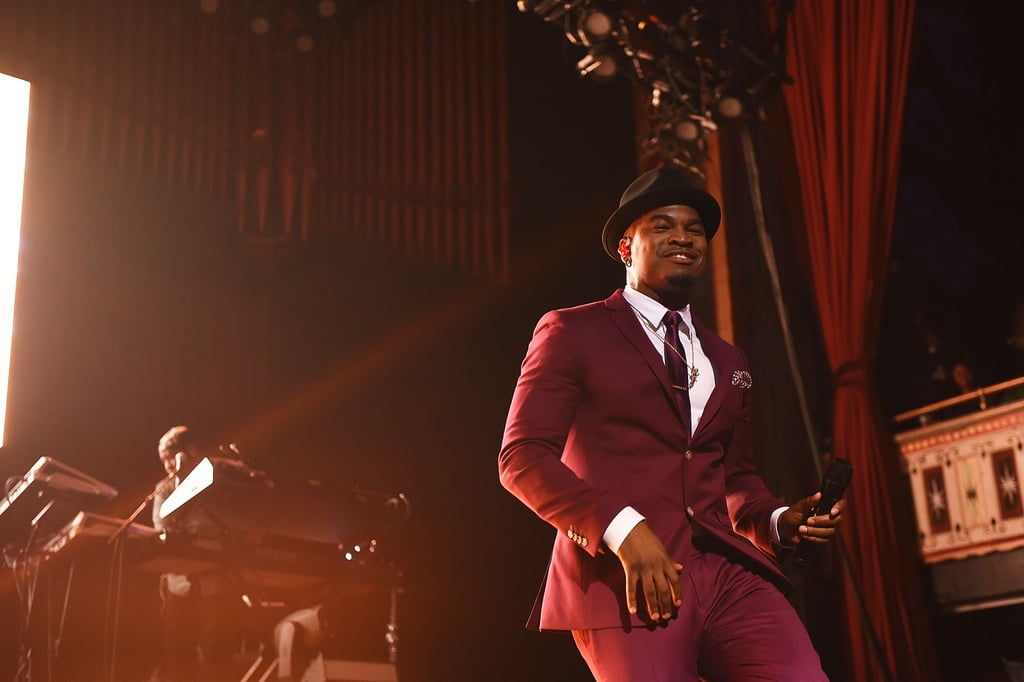 Ne-Yo smiled in the spotlight at his performance in Atlanta on Thursday.