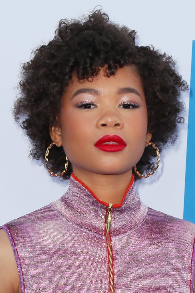 Storm Reid's Pink and Red Pairing