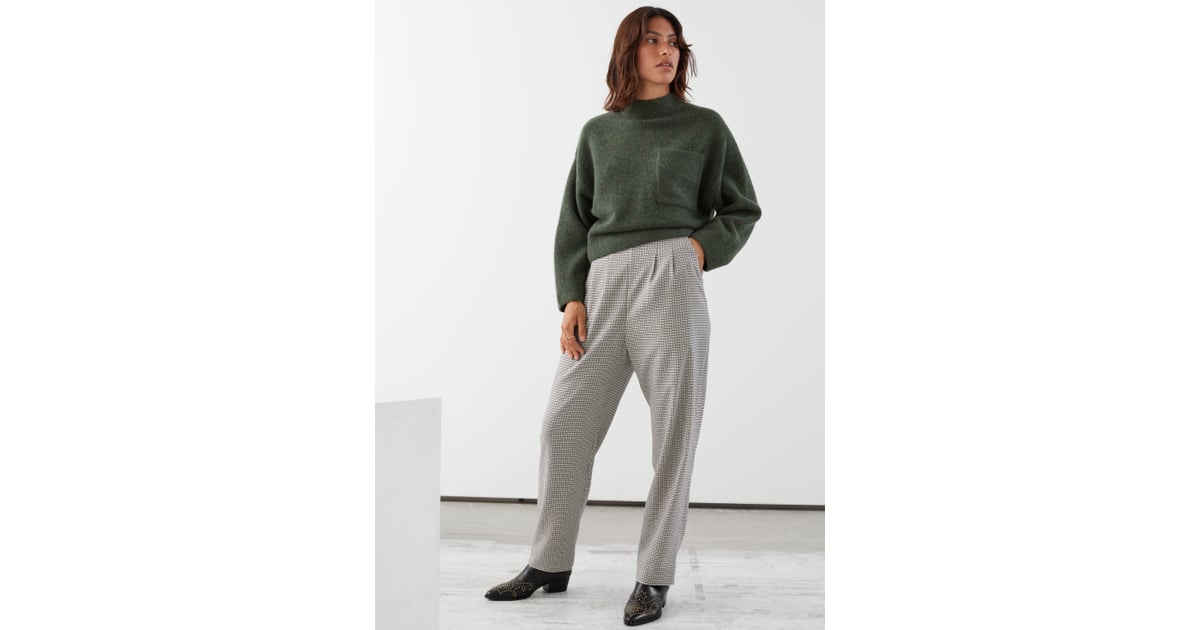 Pleated Button Detail Trousers | I'm 
