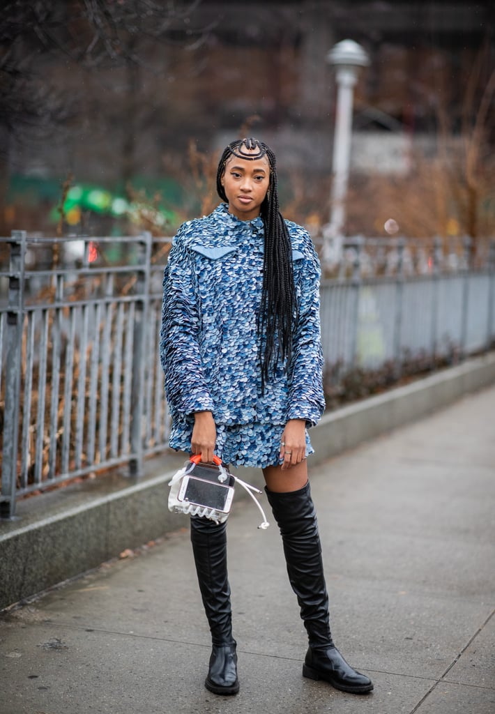 For summer, wearing prints head-to-toe is super fun, especially when a miniskirt is involves.