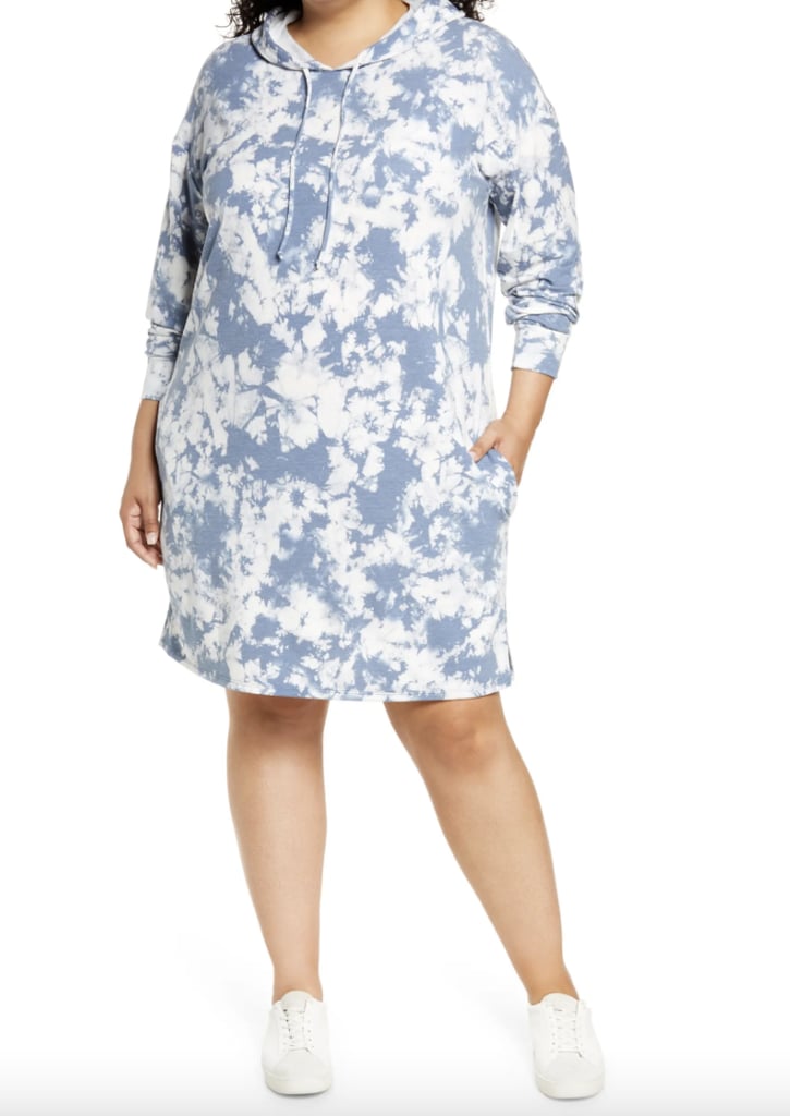 Caslon Tie Dye Long Sleeve Hoodie Dress