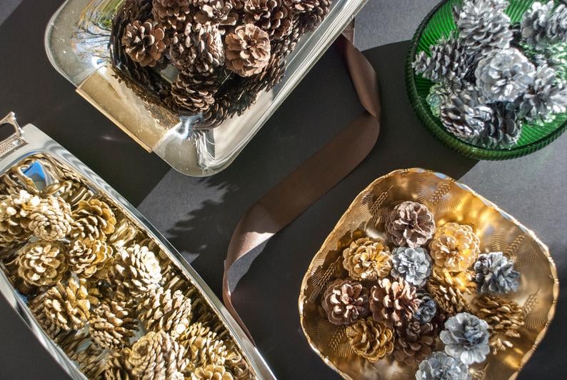 Woodland Holiday Natural Pine Cone Decor