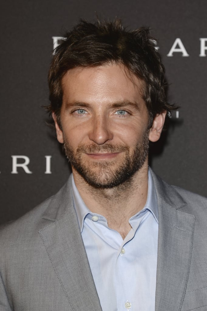 Bradley's eyes popped against a blue shirt at a Bulgari event in Paris in July 2013.