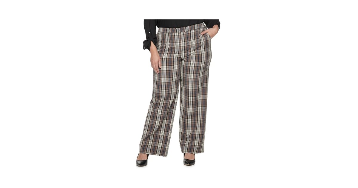 Apt. 9 x Cara Santana Plus Size Plaid High Rise Bootcut Pants | Cara