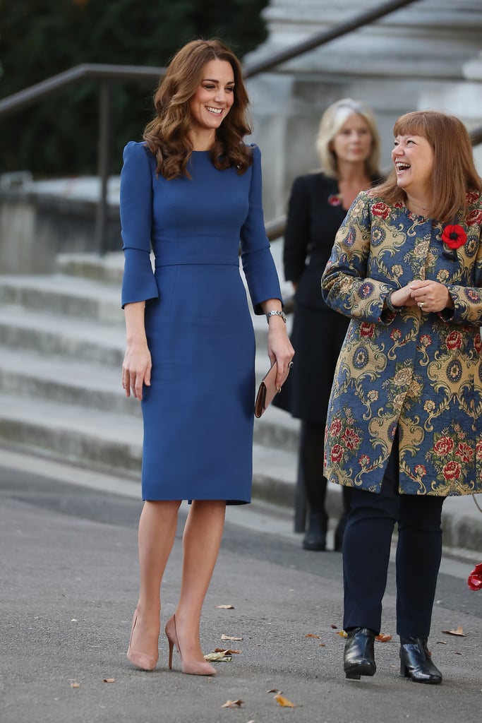 Kate Middleton Blue Jenny Packham Dress October 2018