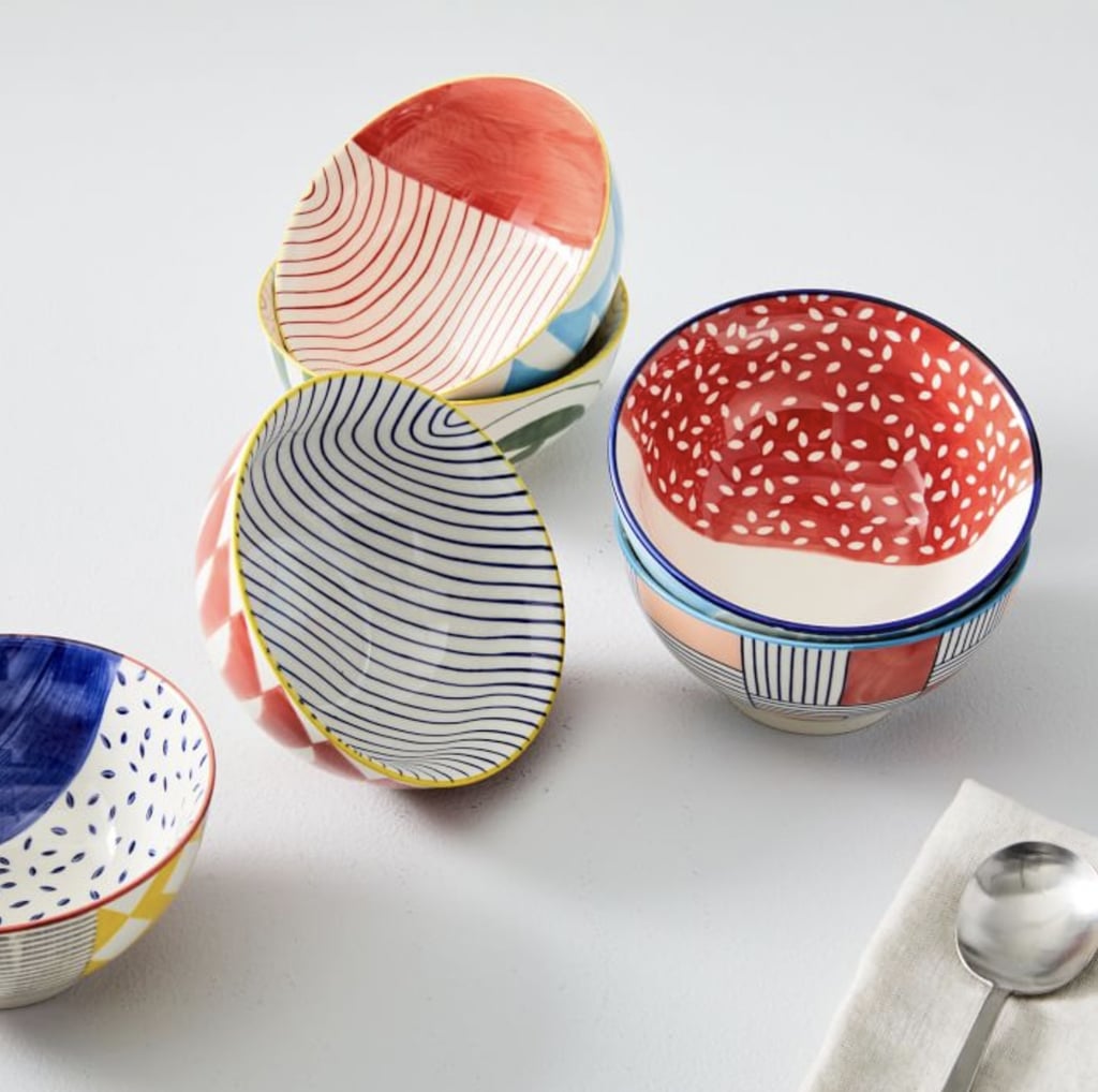 Dressy Dinenrware: West Elm Hand Painted Bowl Set