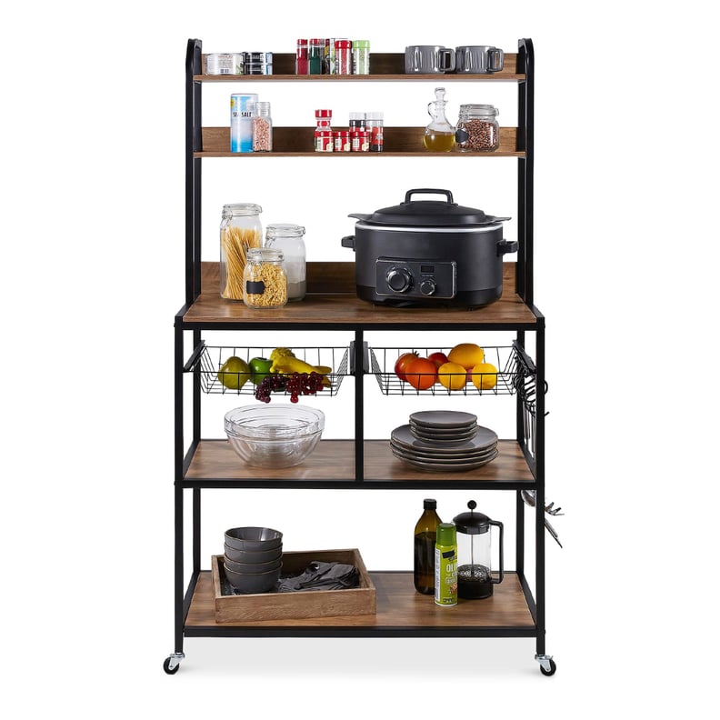 Extra Shelving: Best Choice Products 67in Counter-Height Baker's Rack