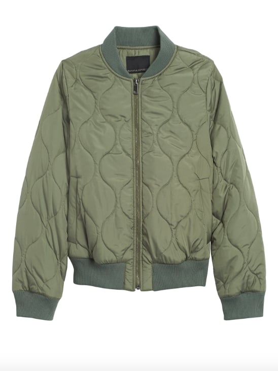 Water-Resistant Quilted Bomber Jacket