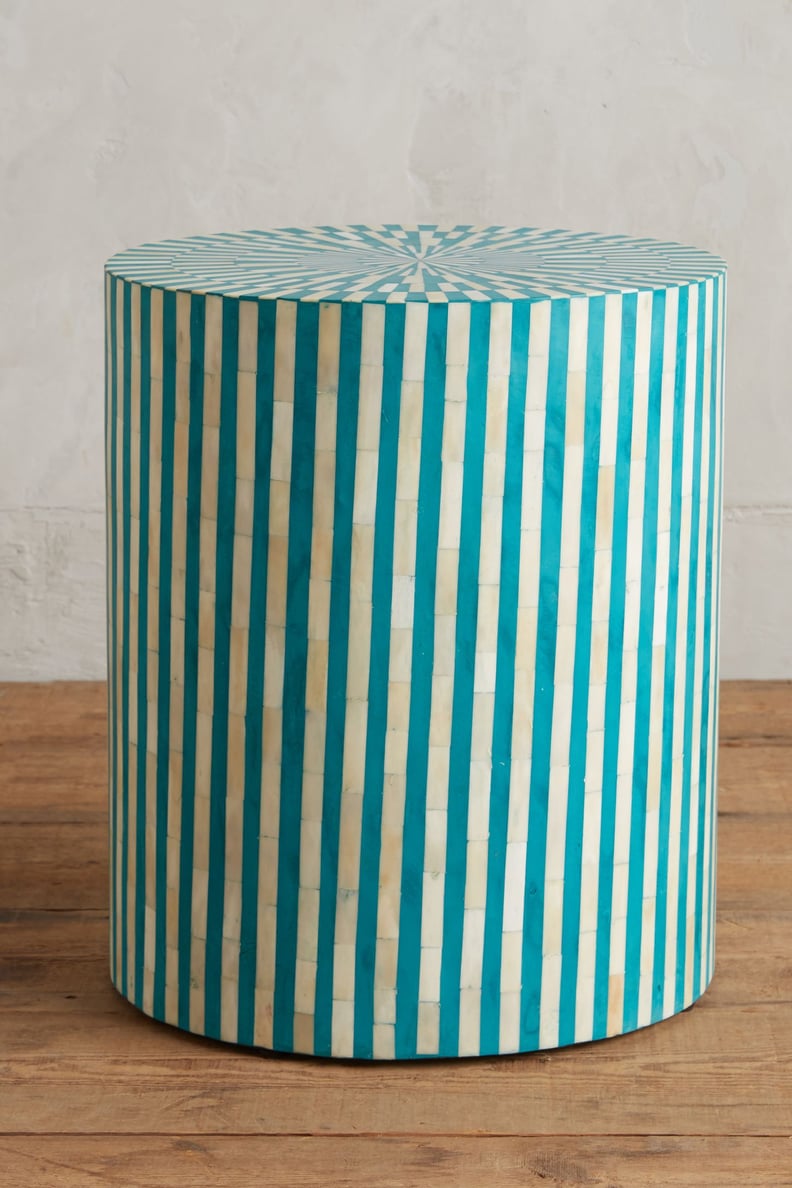 Anthropologie Rounded Inlay Side Table