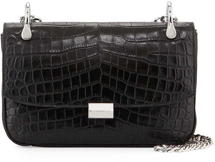 Elizabeth and James Charlie Crocodile-Embossed Shoulder Bag ($595)