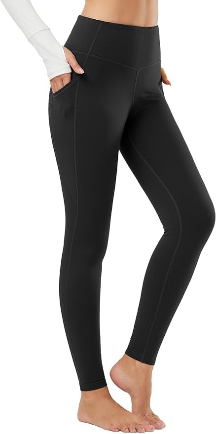 2 Pack Fleece Lined Leggings Women-High Waisted Winter Tummy Control Thermal  Warm Yoga Pants for Hiking Workout, B-2 Pack-black,brown, Small / Medium :  : Fashion