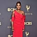 Issa Rae Wearing Red Vera Wang Dress at 2017 Emmys