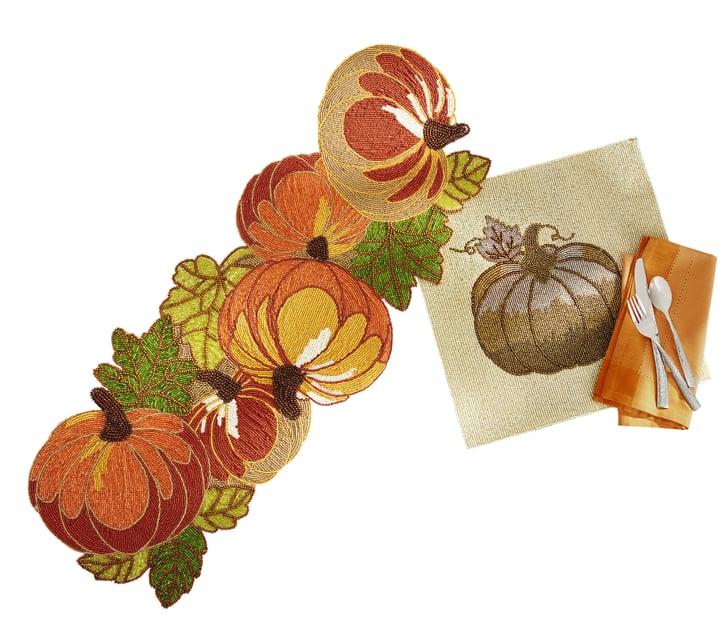 Beaded Table Runner (60) and Pumpkin Placemat (25) Pier 1 Fall 2016