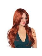 long scarlet wig