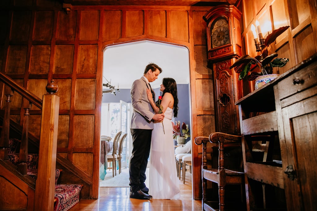 Beauty and the Beast-Themed Engagement Shoot