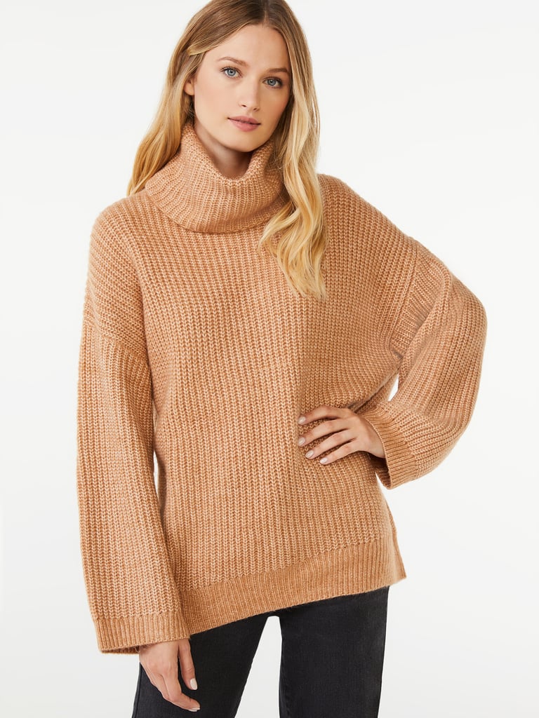 Scoop Women's Cosy Turtleneck Tunic Sweater