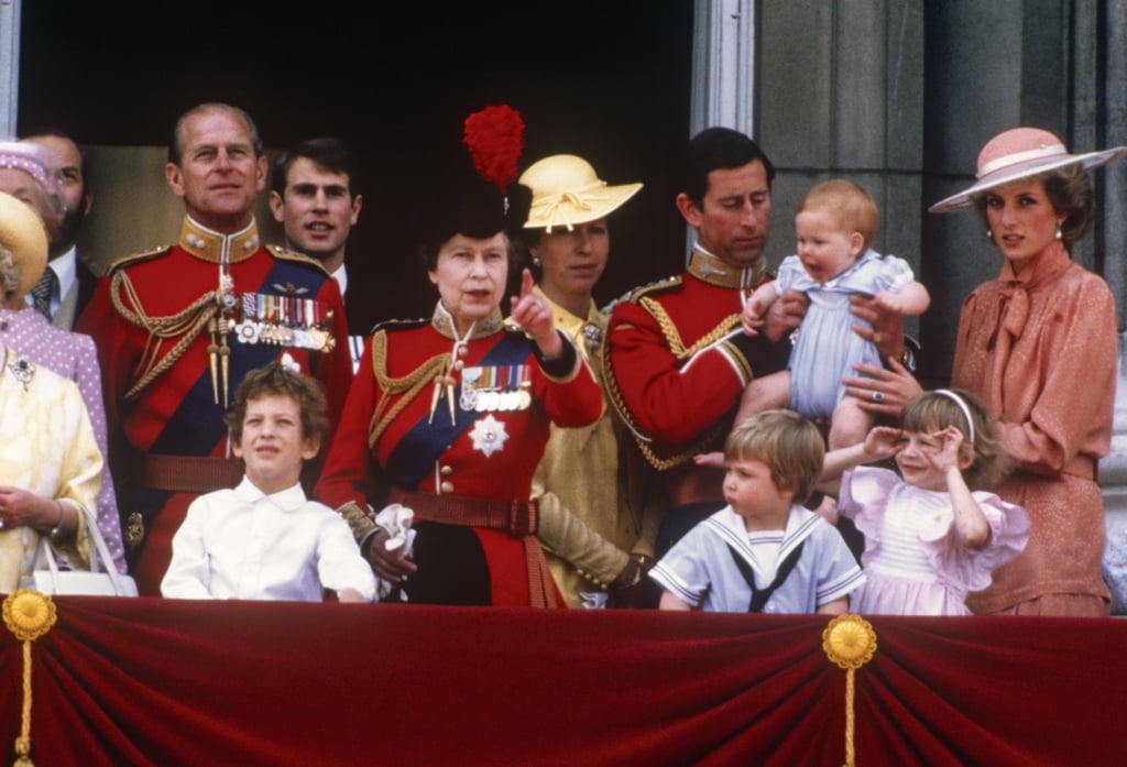 Prince Harry forwent footwear during the Trooping the Colour in 1985.