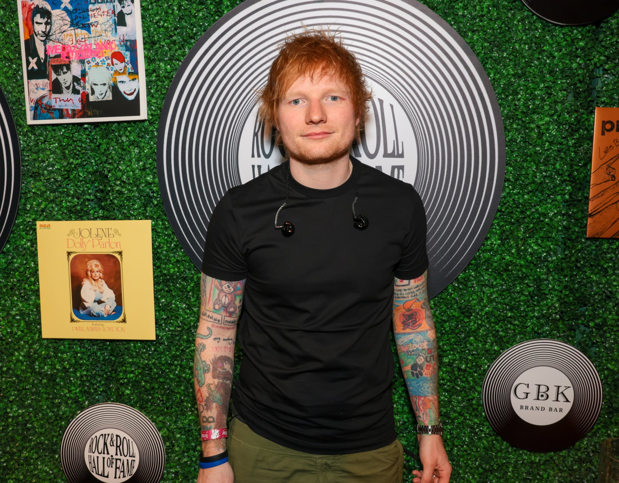 LOS ANGELES, CALIFORNIA - NOVEMBER 04: Ed Sheeran attends the GBK Brand Bar Back Stage during Rock & Roll Hall of Fame on November 04, 2022 in Los Angeles, California. (Photo by Tiffany Rose/Getty Images for GBK Brand Bar)