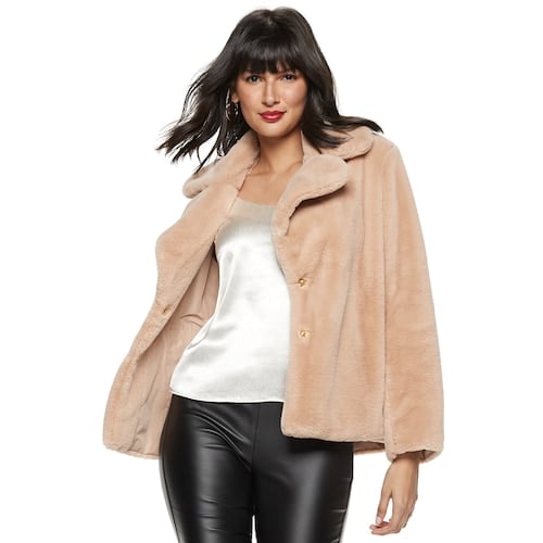 Nine West Faux-Fur Short Coat