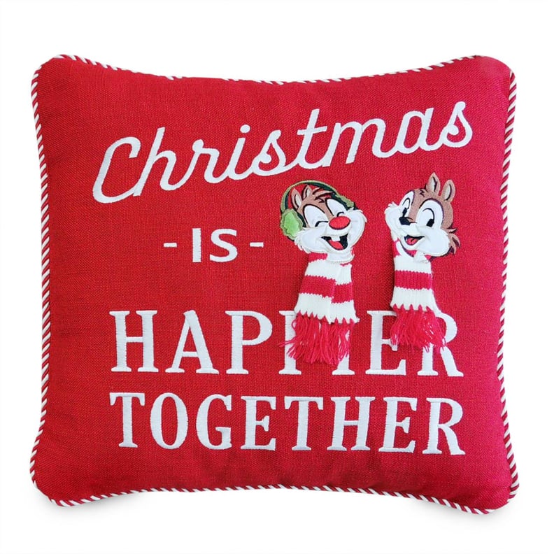 A Festive Throw Pillow: Chip 'n Dale Holiday Throw Pillow