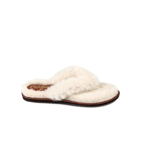 Californians Mia Cream Shearling Slides