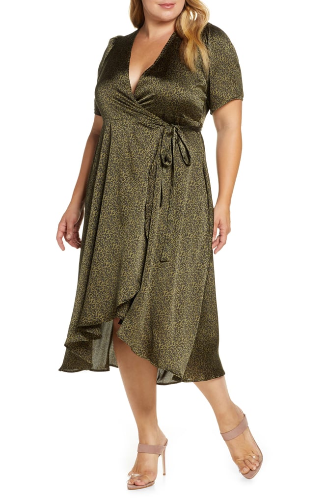 Bobeau Lumi Puff Sleeve Wrap Dress