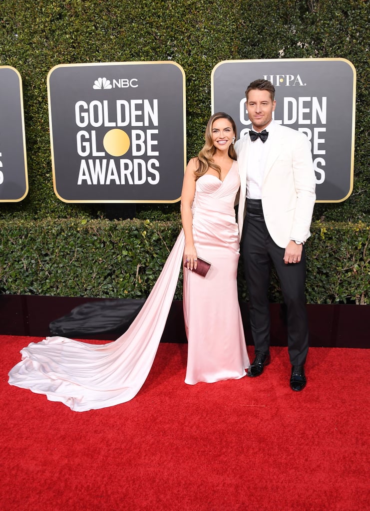 Justin Hartley and Chrishell Stause at 2019 Golden Globes