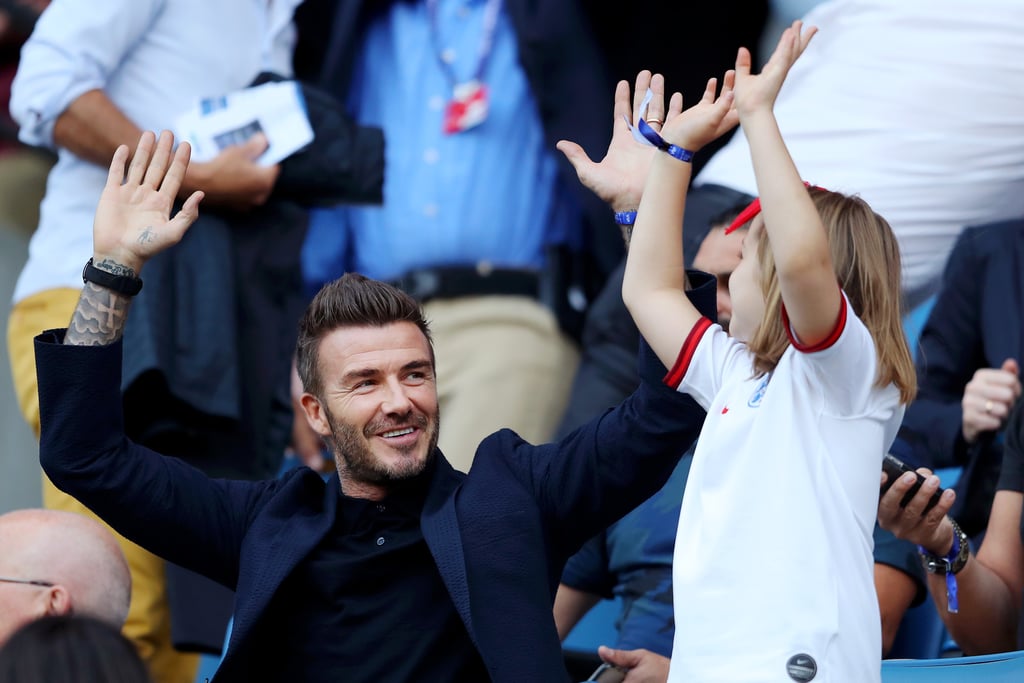 David Beckham and Harper at World Cup Pictures June 2019