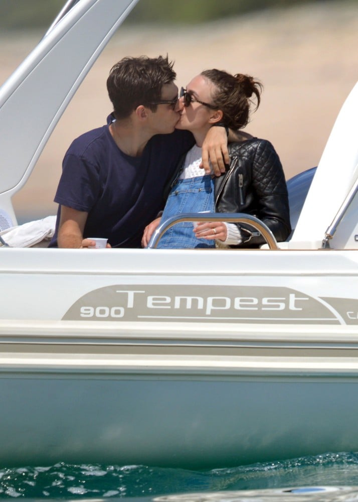 Keira Knightley and new husband James Righton showed PDA while celebrating their honeymoon in Corsica in May 2013.