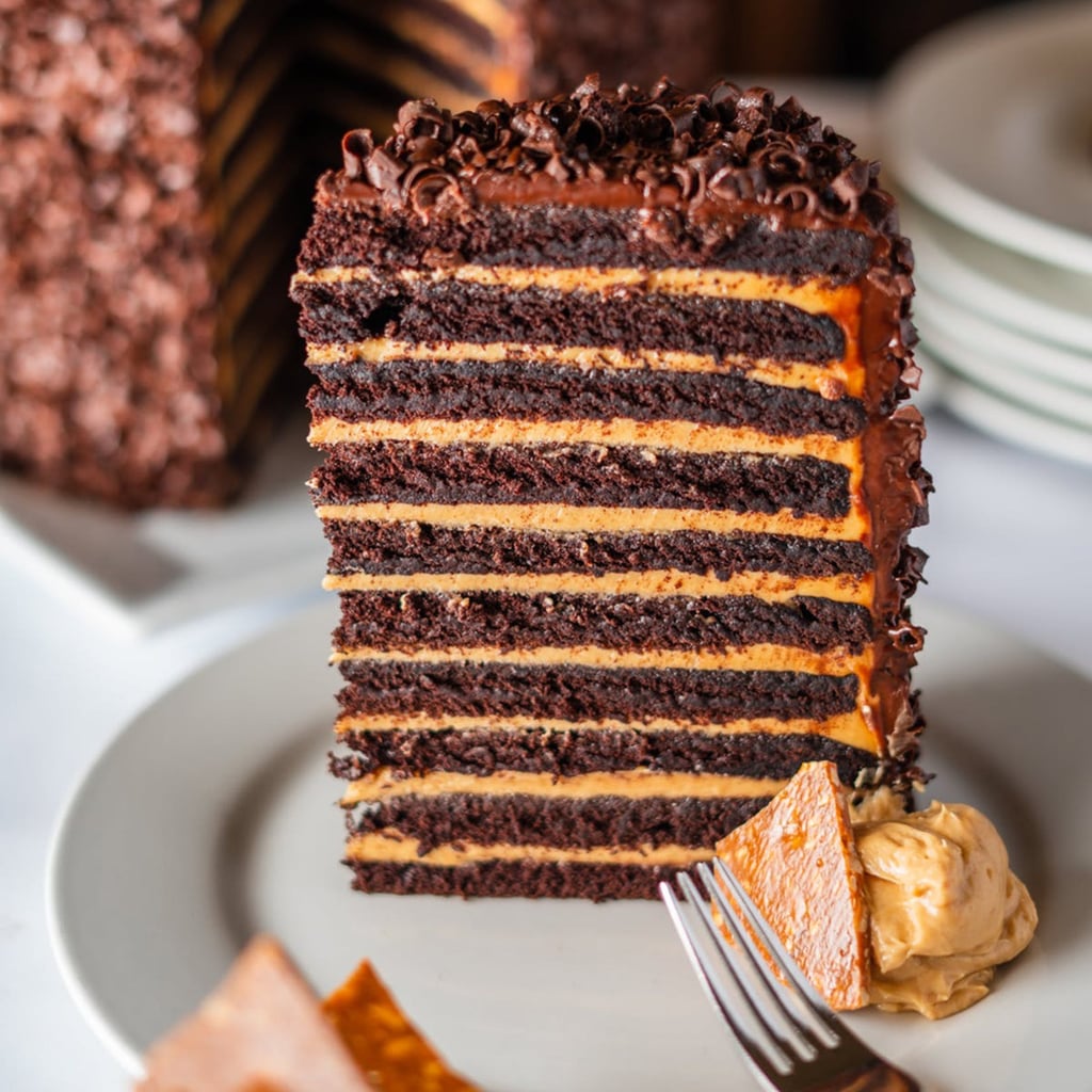 For Chocolate-Lovers: 20 Layer Chocolate Peanut Butter Cake