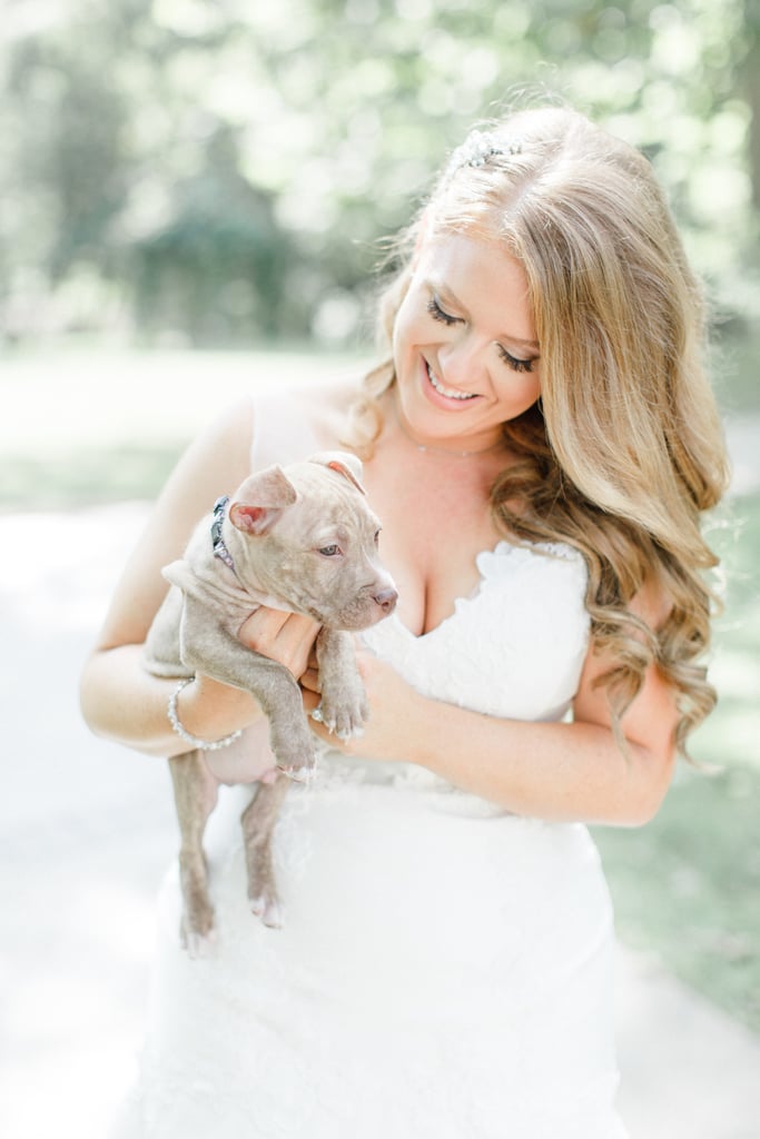 Bride Uses Puppies in Wedding Photos