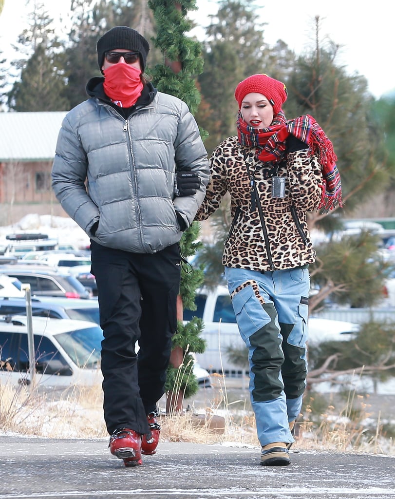 Gwen Stefani and Gavin Rossdale walked arm in arm through the streets of Mammoth, CA, during a day of skiing on Tuesday.