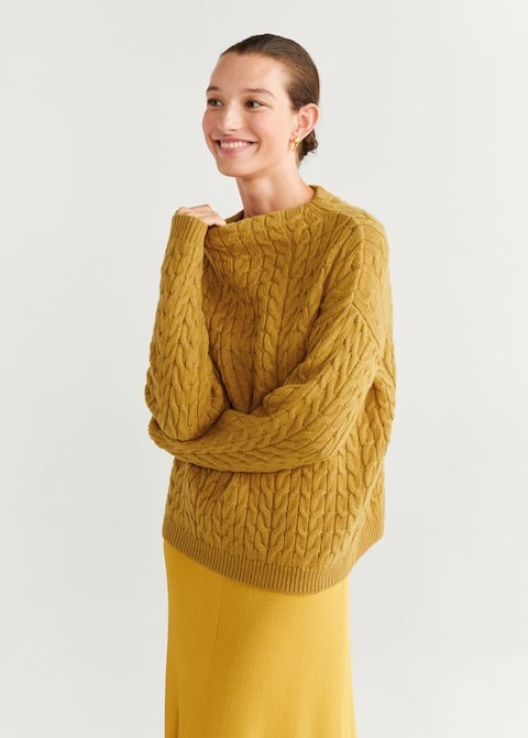 Mango Knitted Braided Sweater