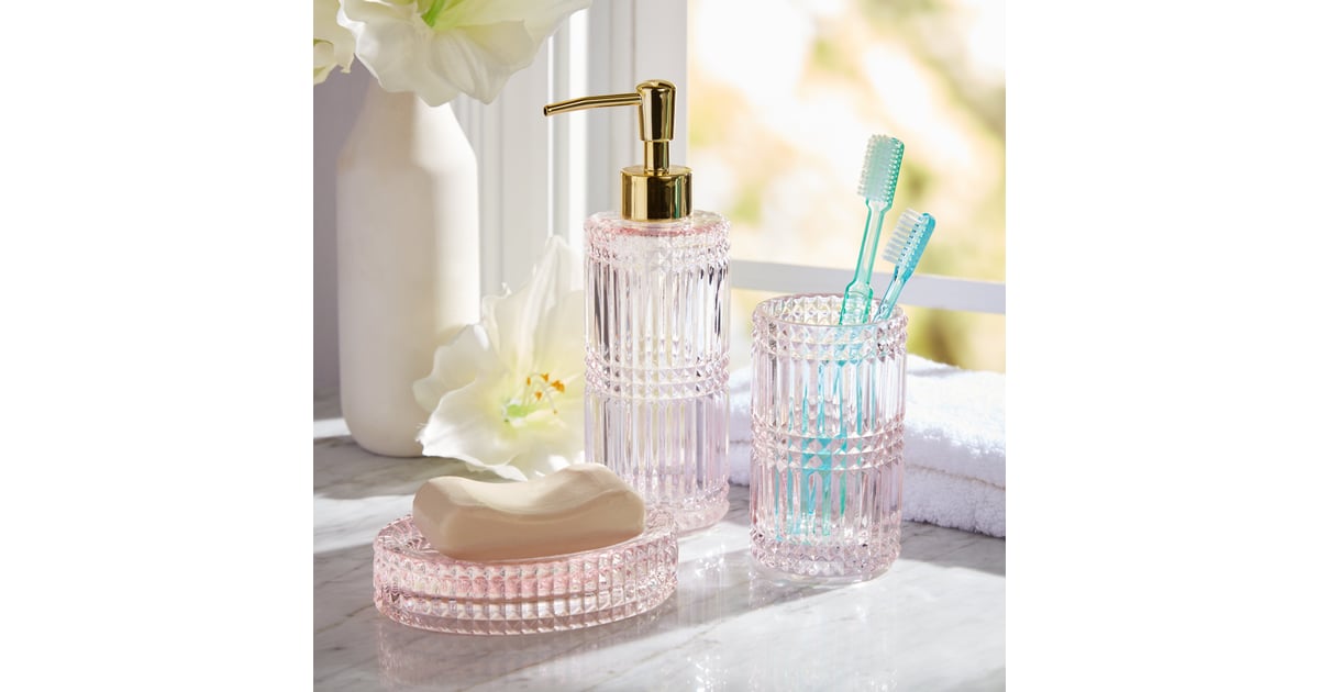 3 Piece Glass Bath Accessory Set Drew Barrymore Just Launched An Affordable Home Line At Walmart So We Re Redecorating Popsugar Home Photo 72 Brighten up your bathroom with a handmade glass light pull. 3 piece glass bath accessory set drew