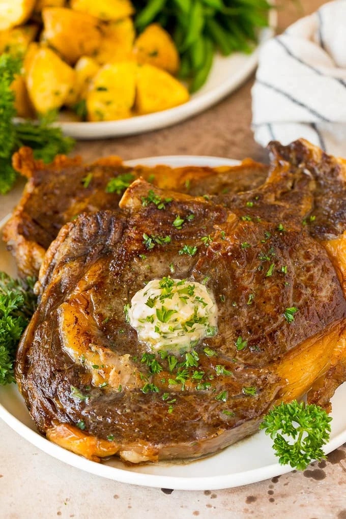 Air-Fryer Steak With Garlic Butter