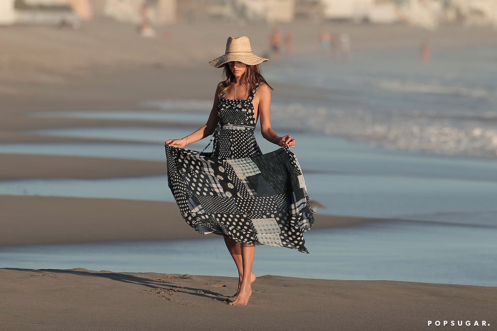 Alessandra Ambrosio Models on the Beach in Malibu