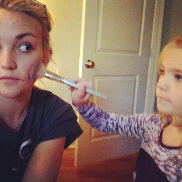 In March 2013, Britney shared this sweet picture of her niece, Maddie Aldridge, doing Britney's sister Jamie Lynn's makeup. "How cute is this!! Miss these girls." Britney said of the snap.