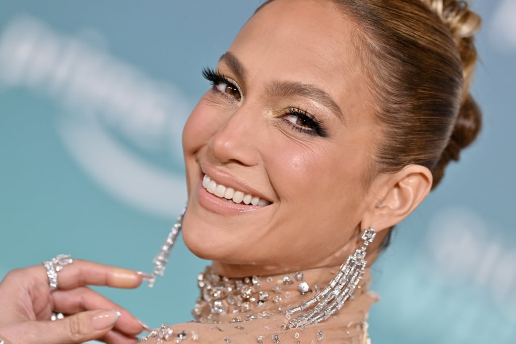 Jennifer Lopez's Metallic Baby French Manicure