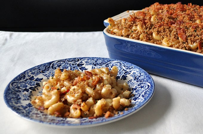 Baked Macaroni and Cheese With Bacon and Panko