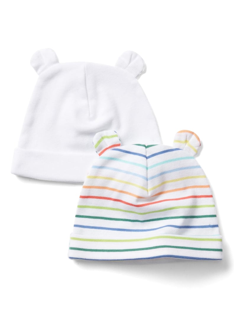 Gap Baby First Favorite Stripe Bear Hat (2-Pack)