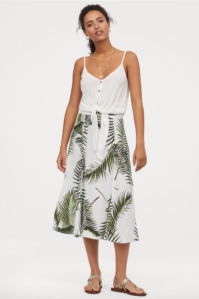 Bladeren verzamelen noorden Actief H&M Calf-Length Skirt | Meet the 20 Skirt Styles We're Crushing On For  Summer 2019 | POPSUGAR Fashion Photo 6