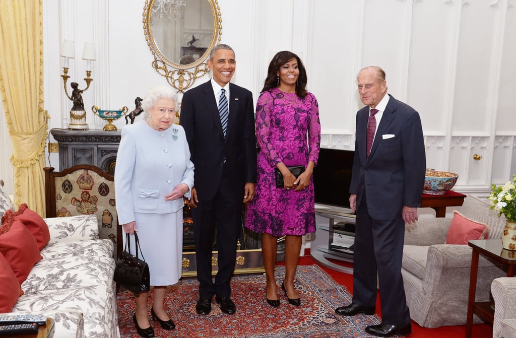 Michelle Obama Oscar de la Renta Dress in London April 2016