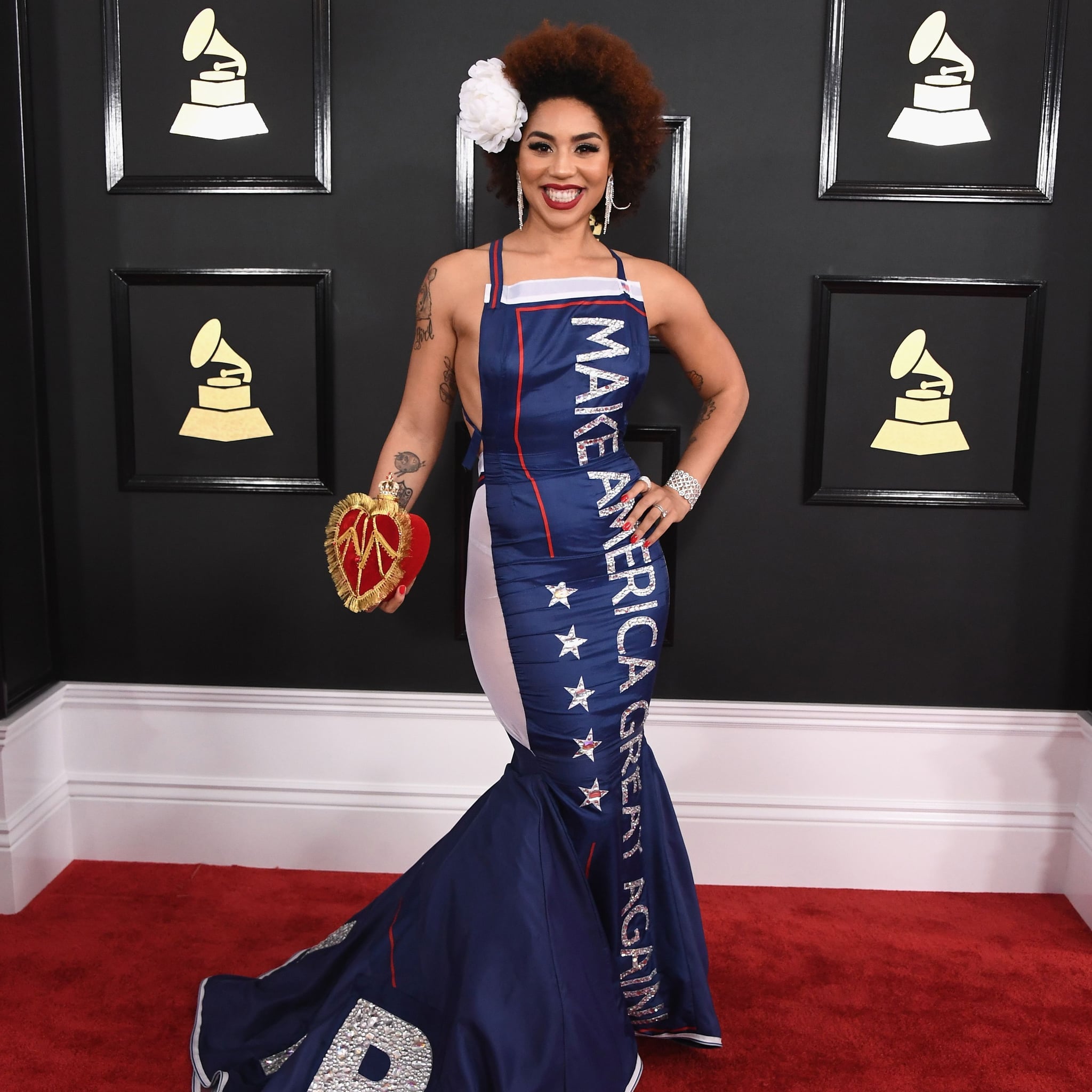 Joy Villa Make America Great Again Dress at the 2017 Grammys ...