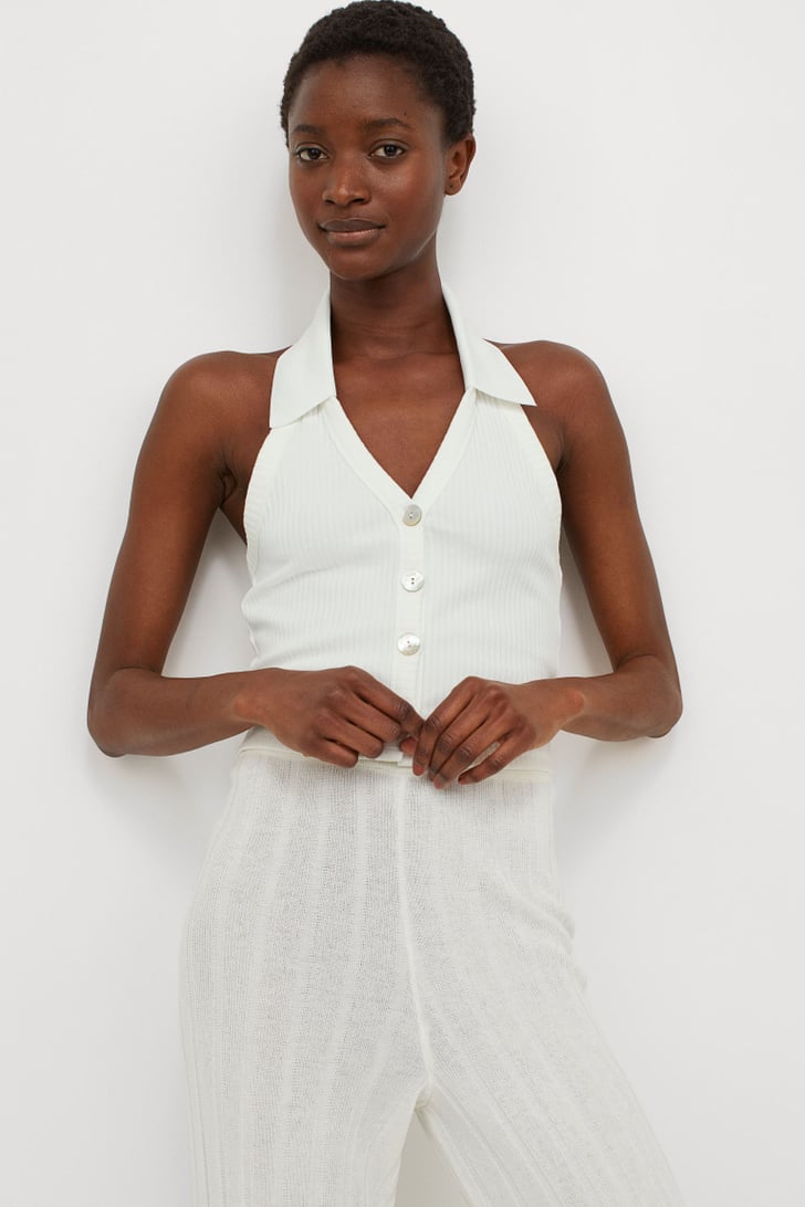 Halterneck Crop Top Best New Arrivals From H&M June 2021 POPSUGAR