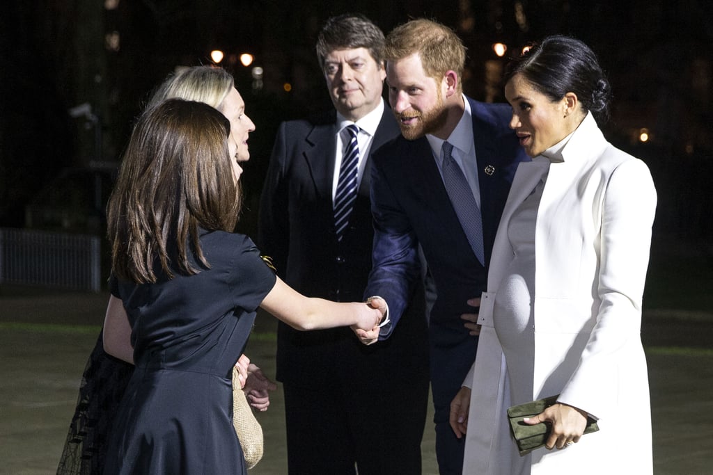 Meghan Markle White Calvin Klein Dress and Coat 2019