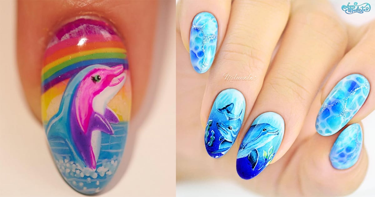 10. Dolphin Nail Art for Summer - wide 3