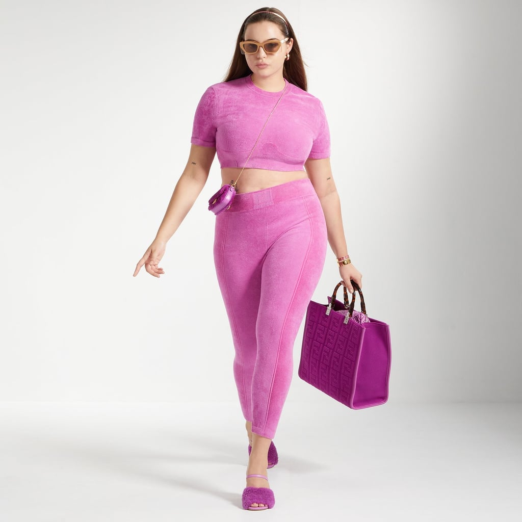 Fendi x Skims Velvet Knit Crop Top Colorado