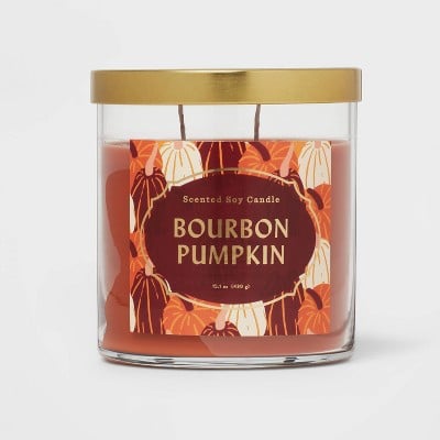 Opalhouse Lidded Glass Jar Bourbon Pumpkin Candle