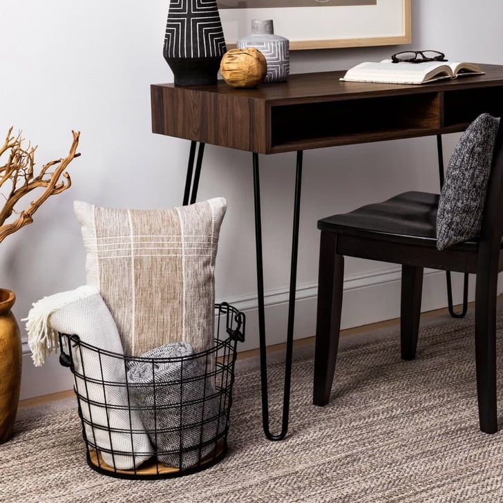 Blanket Storage Basket Threshold Metal Wire Round Basket 26 Blanket