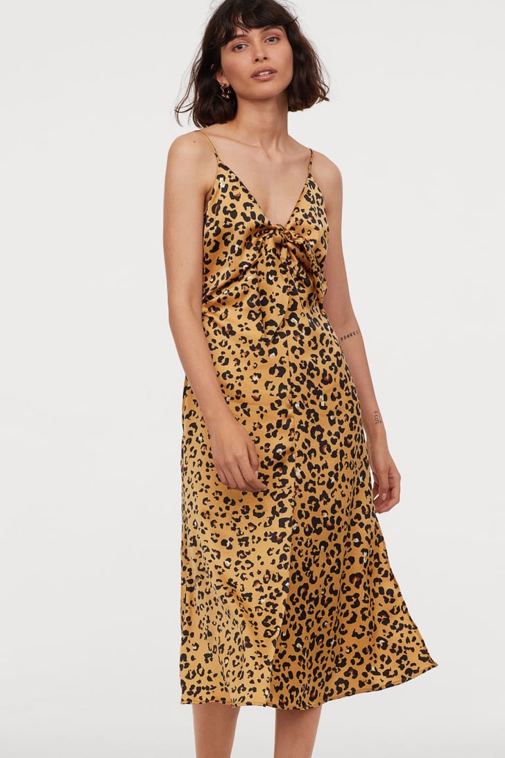H&M Satin Dress With Ties | H&M New Fall Products 2019 | POPSUGAR Fashion Photo 5